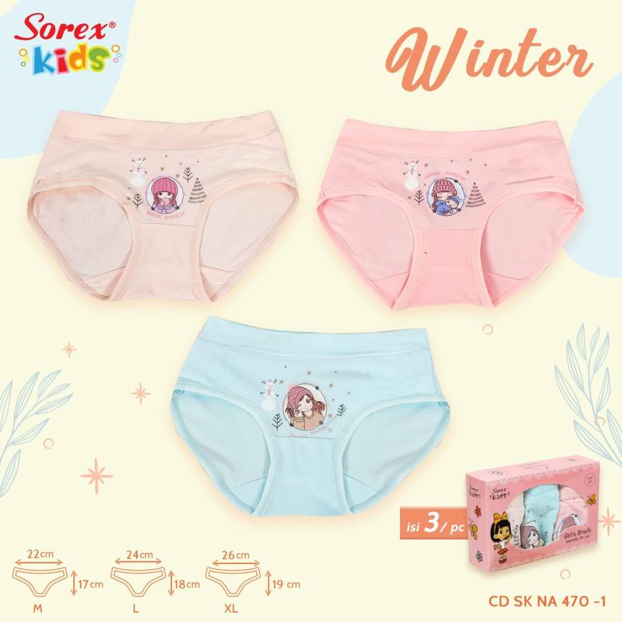 [12pcs] cd celana dalam segitiga anak cewek sorex kids girl uk M L XL supersoft grosir