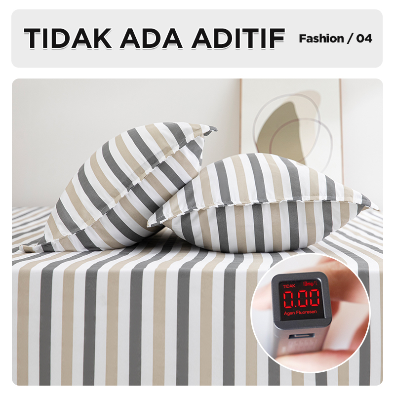 Sprei Aesthetic Motif Kotak-Kotak Bahan Poliester Halus 120x200