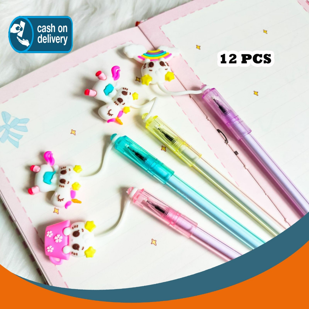 

SELUSIN PULPEN GANTUNGAN UNICORN KARET ISI 12 PCS PEN GANTUNGAN ALAT TULIS BOLPOIN UNIK IMUT MURAH PEN GEL KARAKTER LUCU MURAH PENA