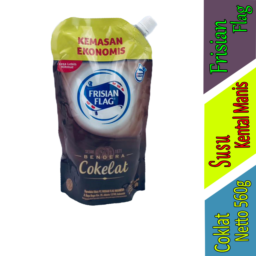 

Susu kental manis- Frisian Flag- kemasan ekonomis- cokelat- 545g