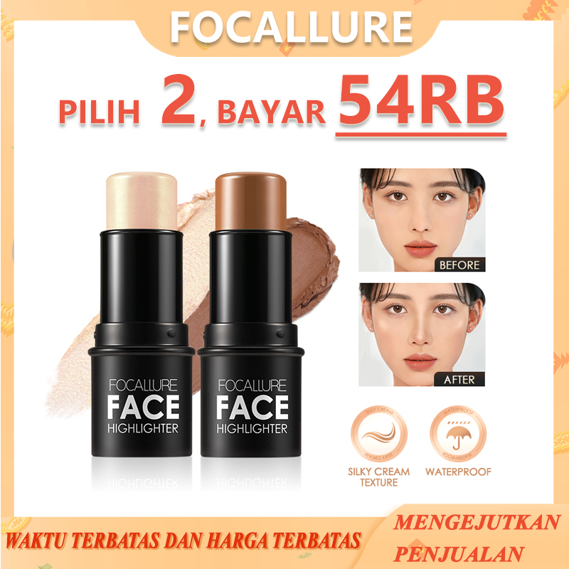 FOCALLURE Highlighter &amp; Coutour Stick (BPOM &amp; 100% ORI )