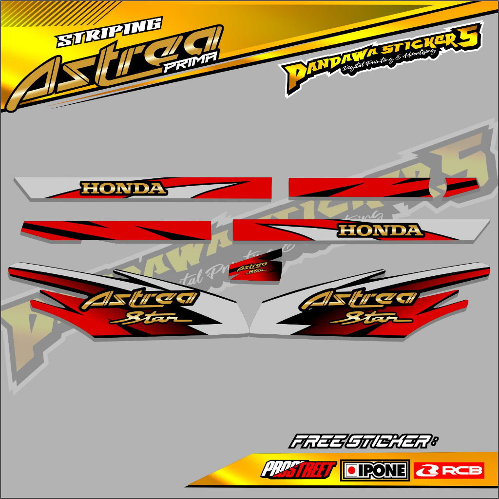 STRIPING VARIASI  ASTREA PRIMA / STRIPING LIST MOTOR HONDA ASTREA PRIMA
