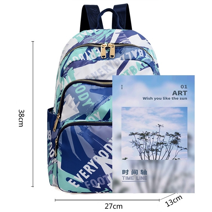 TAS RANSEL WANITA TA800B2 BIRU WOOLTA ANTI AIR BACKPACK PREMIUM FASHION KOREA BATAM BRANDED MURAH KEKINIAN KULIAH KERJA SEKOLAH DEWASA REMAJA SIMPLE TERBARU