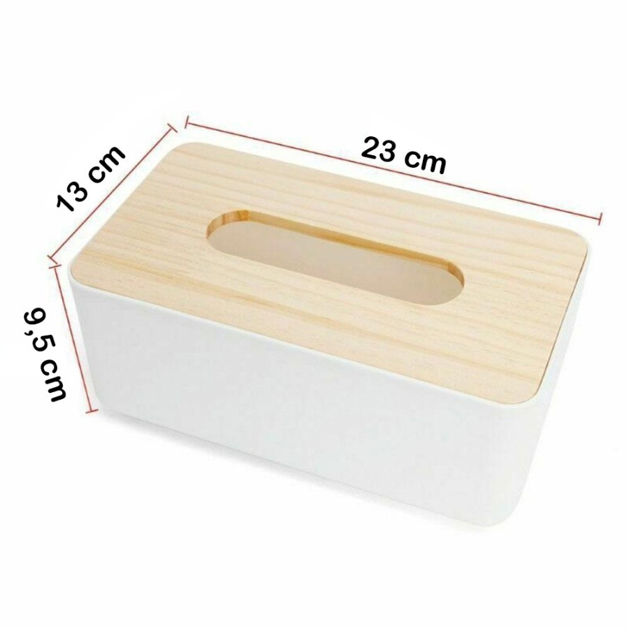 Kotak Tempat Tisu Kayu Estetik Tissue Box / Tisu Dispenser Wood MDF