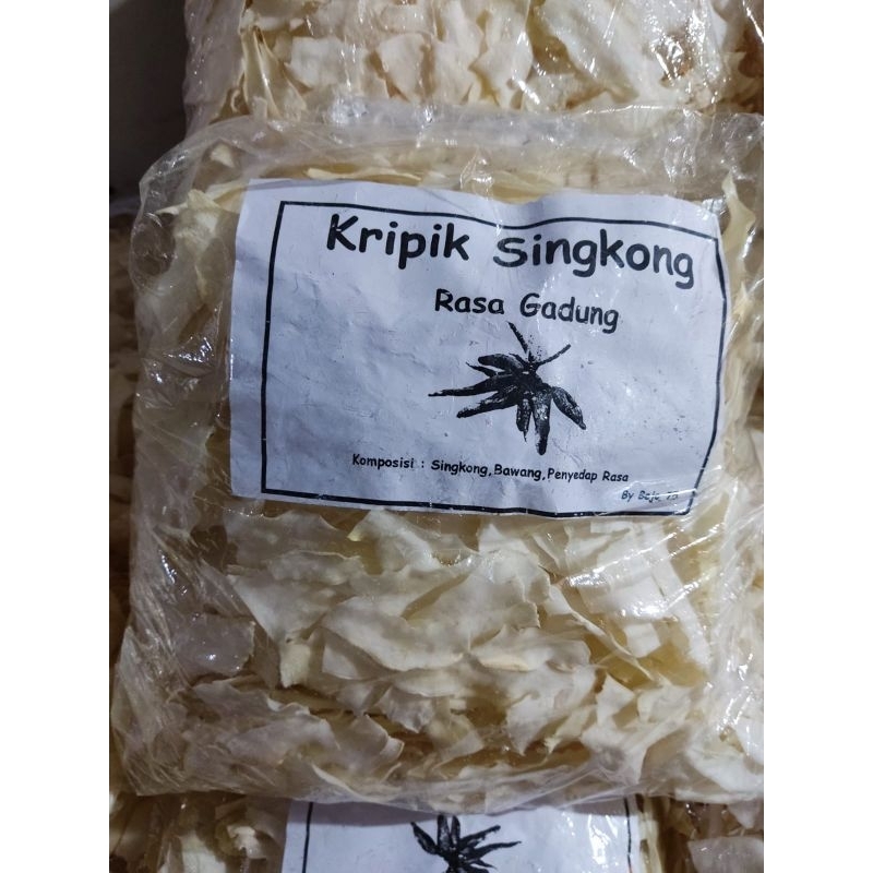 KRECEK KRIPIK SINGKONG RASA GADUNG 1 KG ~ KRIPIK SINGKONG MENTAH RASA GADUNG
