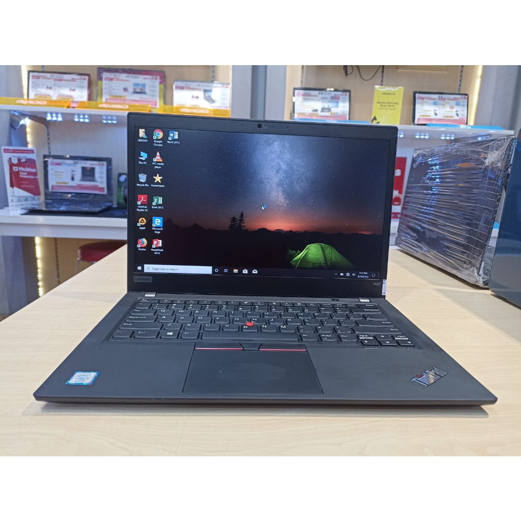 LAPTOP SLIM SECOND MURAH LENOVO THINKPAD T490 INTEL CORE i5 - 8365U 8GB 512GB 14&quot; FHD TOUCH WINDOWS 10 PRO