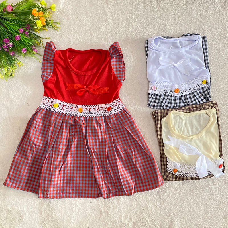 Dress anak 1 2 tahun baju anak cewek perempuan nindy