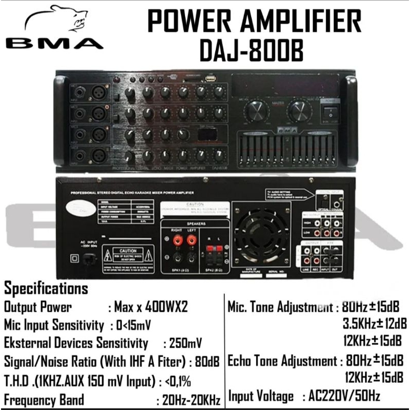 Power Amplifier / DAJ 800B BMA