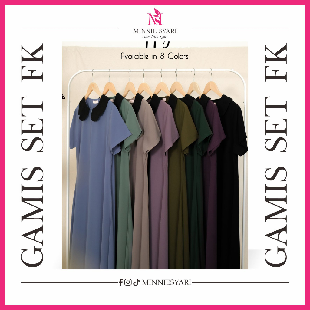 POPPY SERIES GAMIS SET FRENCH KHIMAR BY ALFI HURAIYAH