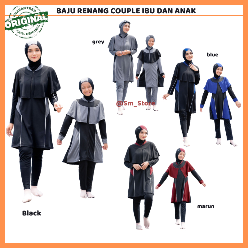 BAJU RENANG COUPLE IBU DAN ANAK MUSLIMAH