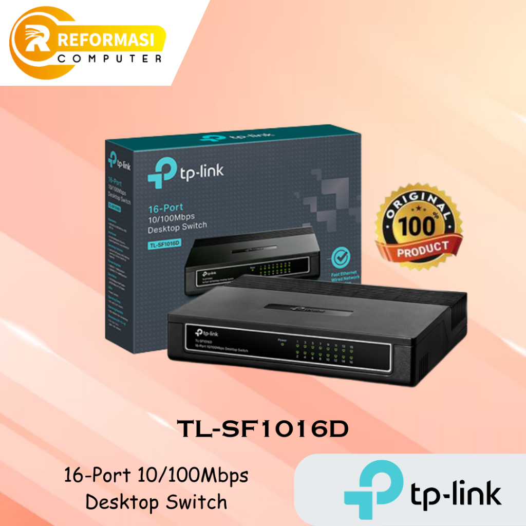 TP-LINK TL-SF1016D 16-Port 10/100M TPLINK Switch Hub 16Port 16 Port