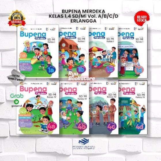 

RB Original Bupena Merdeka Volume 1ABCD,4ABC Kelas 1,4 SD/Mi - Erlangga