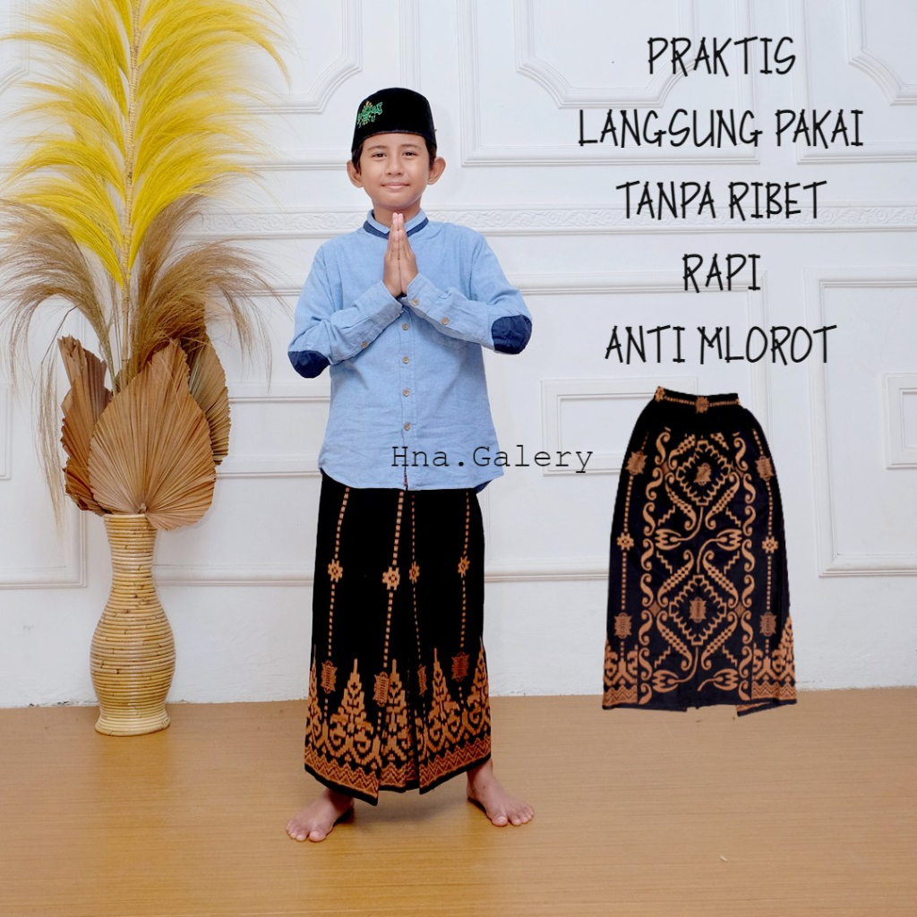 SARUNG INSTAN ANAK LAKI LAKI USIA 2-10 TAHUN /SARUNG INSTAN MOTIF BATIK / SARUNG INSTAN ANAK LAKI LA