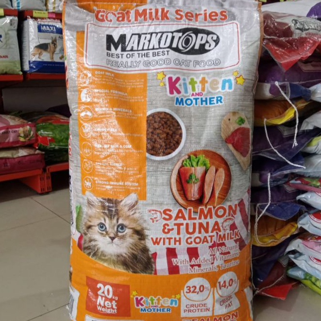 Cat Food Markotops kitten 20 kg Link Gojek | makanan kucing markotops salmon&tuna kitten 20 kg