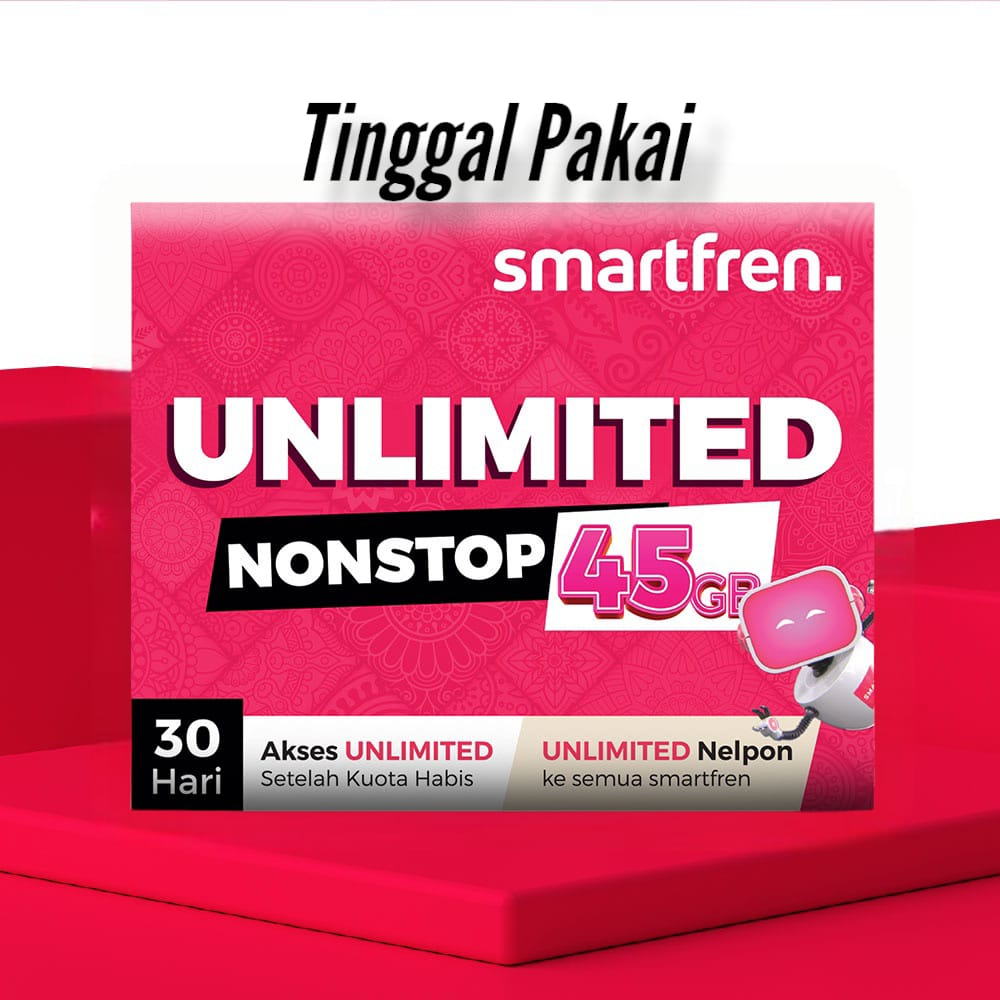 Kartu Perdana Smartfren Unlimited Nonstop 45 GB