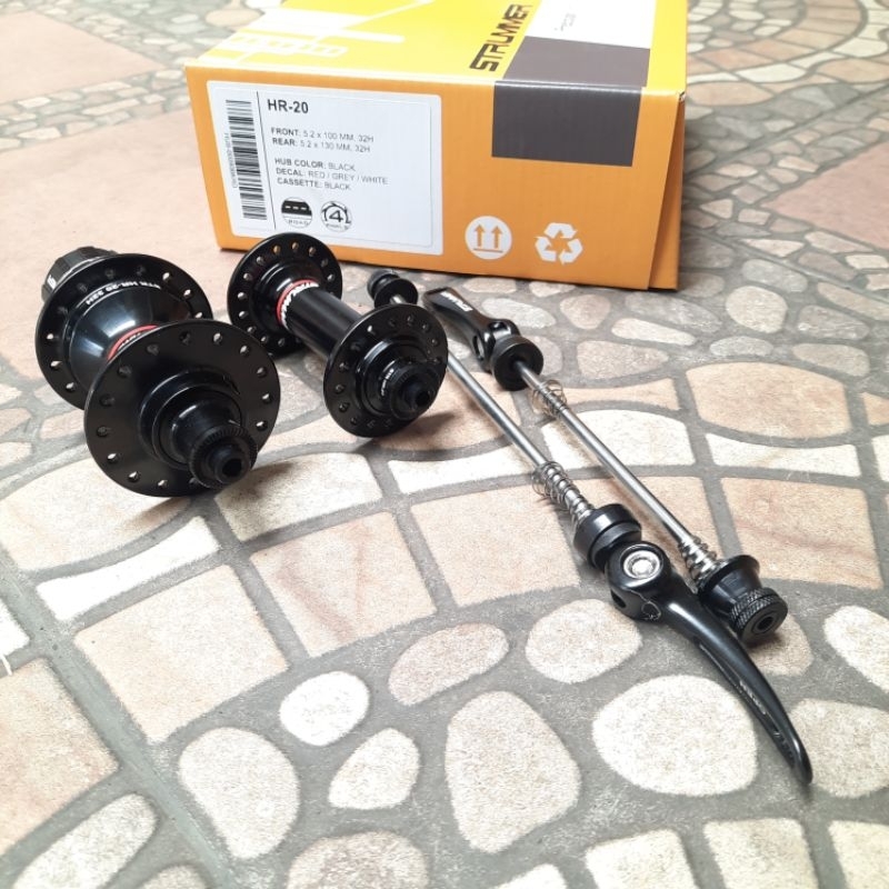 HUB SET ROAD BIKE NAP SET BALAP STRUMMER HR20 32H HITAM
