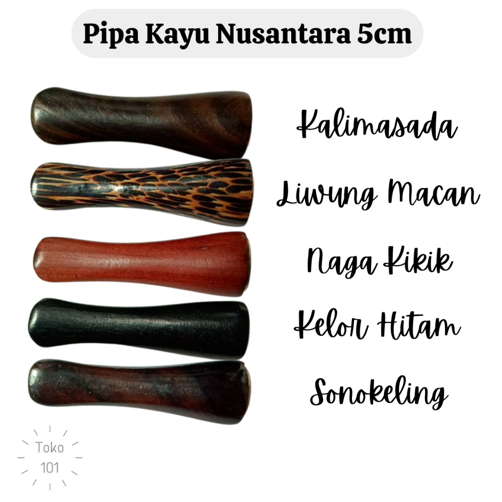 Pipa Kayu Cangklong 5cm Asli Kayu Nusantara