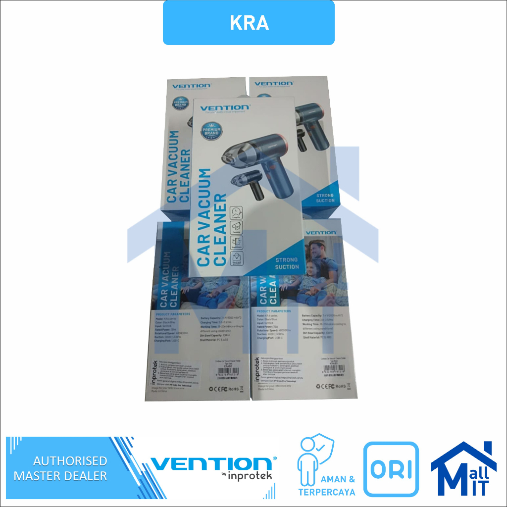 ( Bisa Cod ) Vention Portable Wireless Vacuum Cleaner Penyedot Debu Mobil / Car KRA