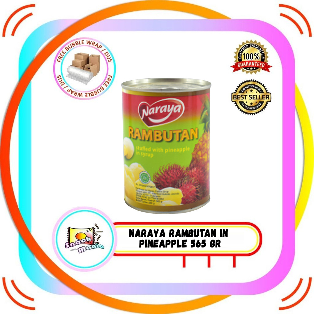 

Naraya Rambutan Stuffed With Pineapple Nanas in Syrup 565 gr Kaleng