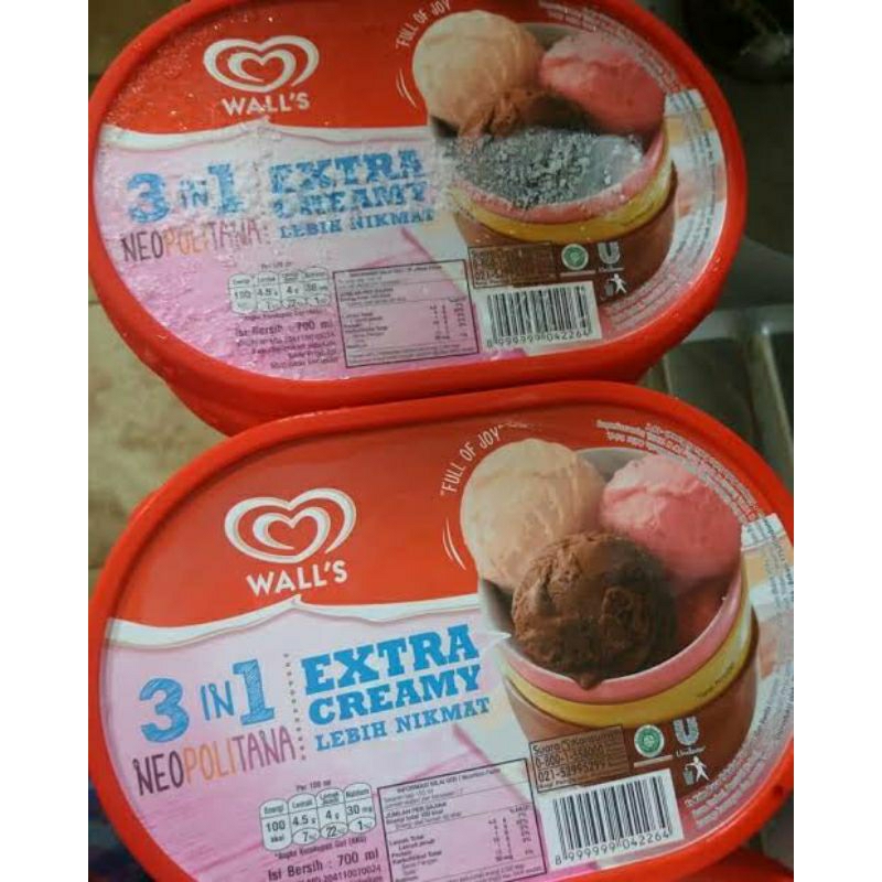 ICE CREAM/ES KRIM WALL'S KEMASAN TEPAK 700ML
