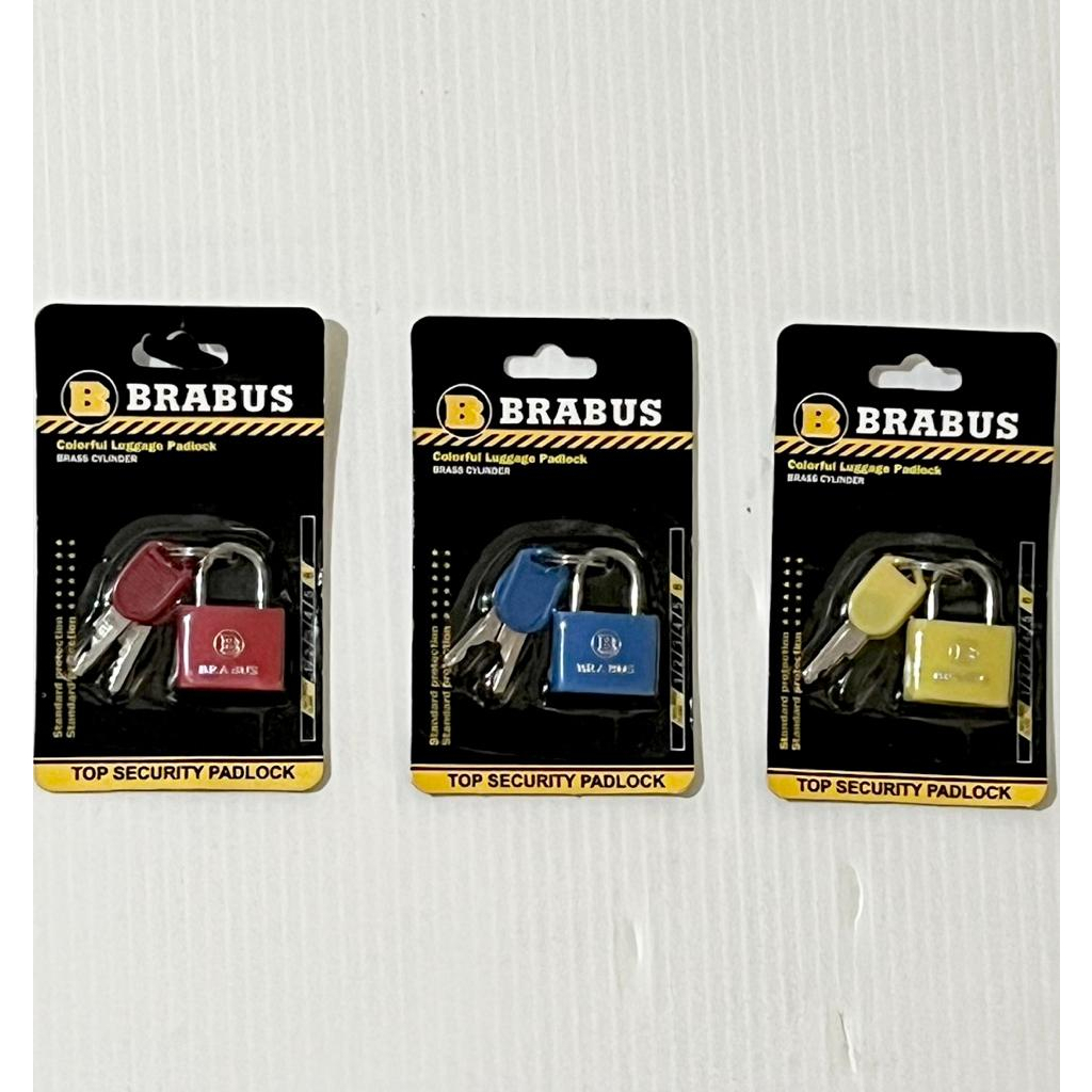 [12PCS] Gembok Cat Warna Lapis PVC Koper Leher Pendek BRABUS 20mm