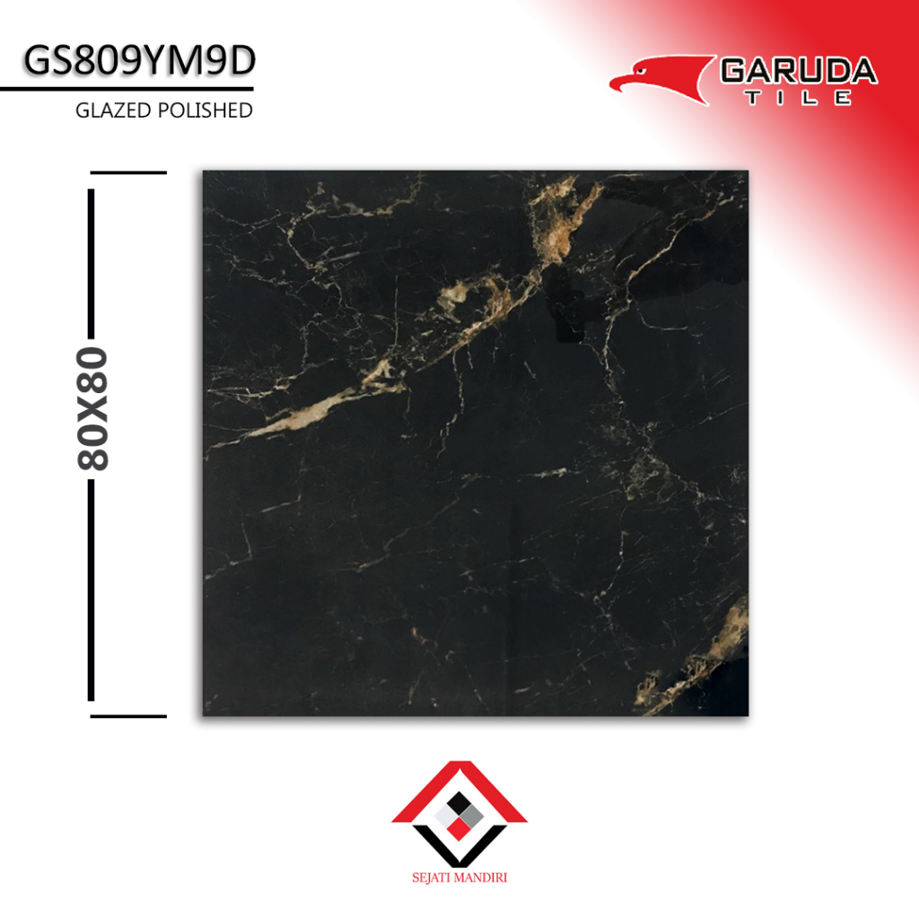 granit 80x80 - motif marmer - garuda gs809ym9d