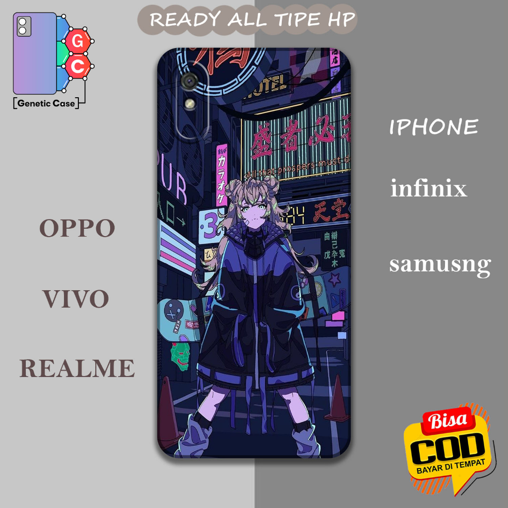 Casing Case  anime girl  - Casing Semua tipe Hp ( All Type ) - Case Oppo A1K A16 A16E A54 A96 - Case