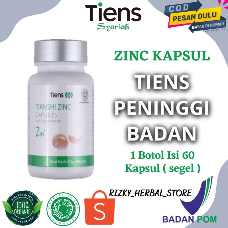 [ COD ] ZINC TIENS PENINGGI BADAN | PENINGGI BADAN TERBAIK , ZINC