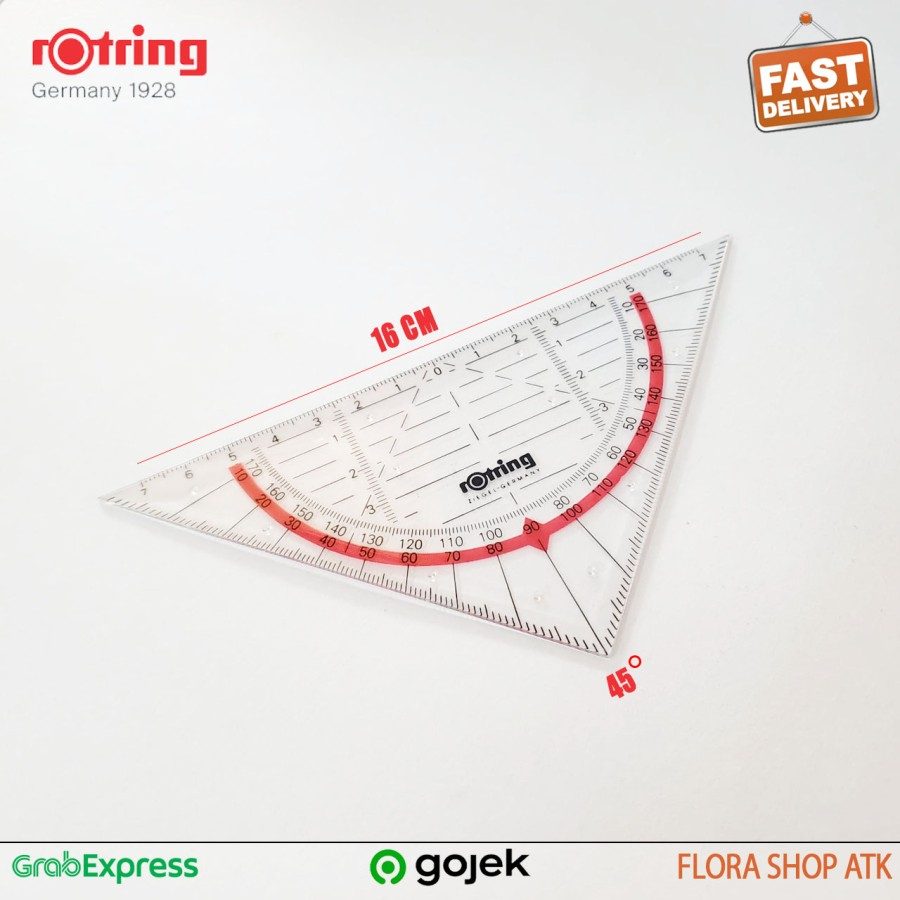 

Penggaris Rotring Segitiga Teknik ZIEGEL Ruler Triangel Kecil 14 cm