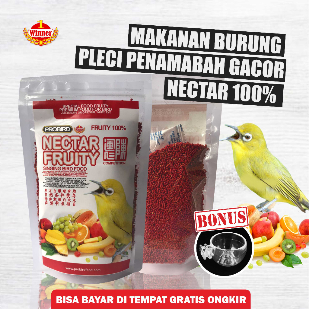 NECTAR PLECI VOER MINI PELLET BIKIN CEPAT GACOR RAJIN BERKICAU
