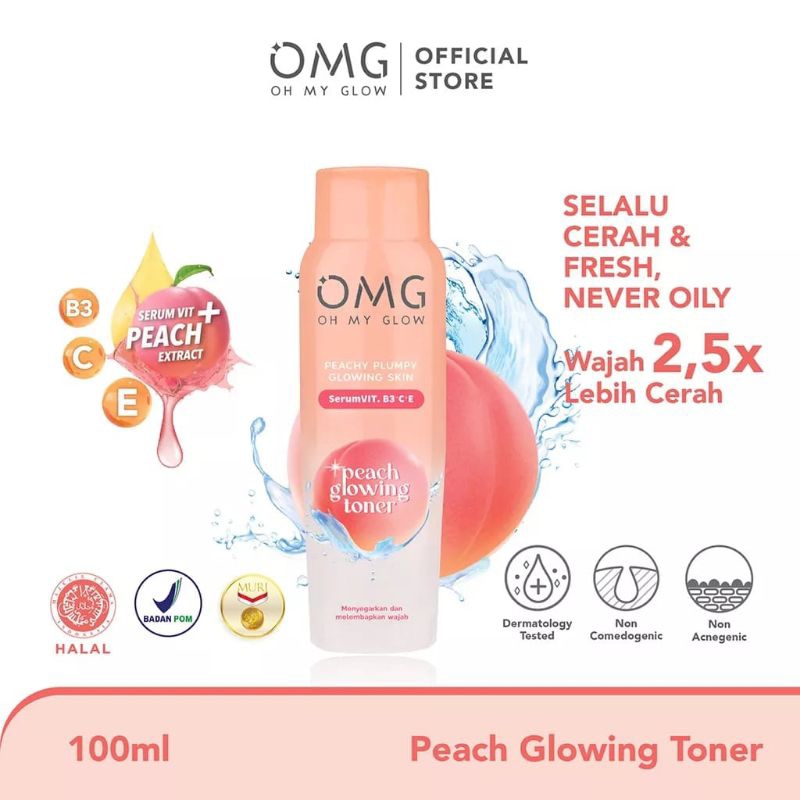 OMG Oh My Glow Peach Glowing Toner 100ml