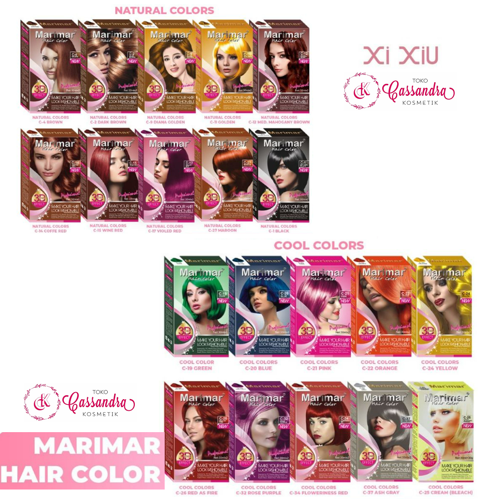 MARIMAR HAIR COLOR 3D EFFECT CAT RAMBUT / SEMIR RAMBUT MARIMAR