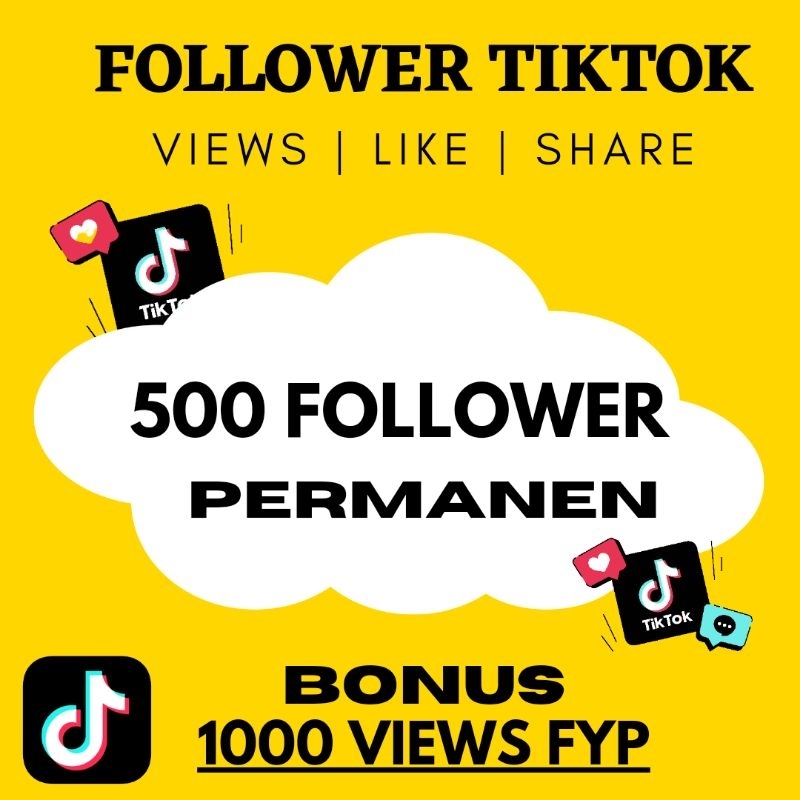 followers tiktok permanen bonus 1000 views fyp