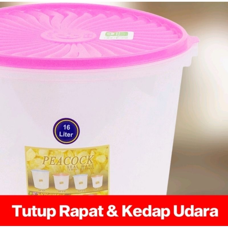 Shinpo Sealware Toples Besar Plastik Sip 616/ Toples krupuk 16 liter