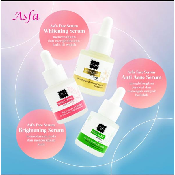 ASFA face serum 20ml |serum wajah| brightening serum | acne serum | whitening gold serum_Cerianti