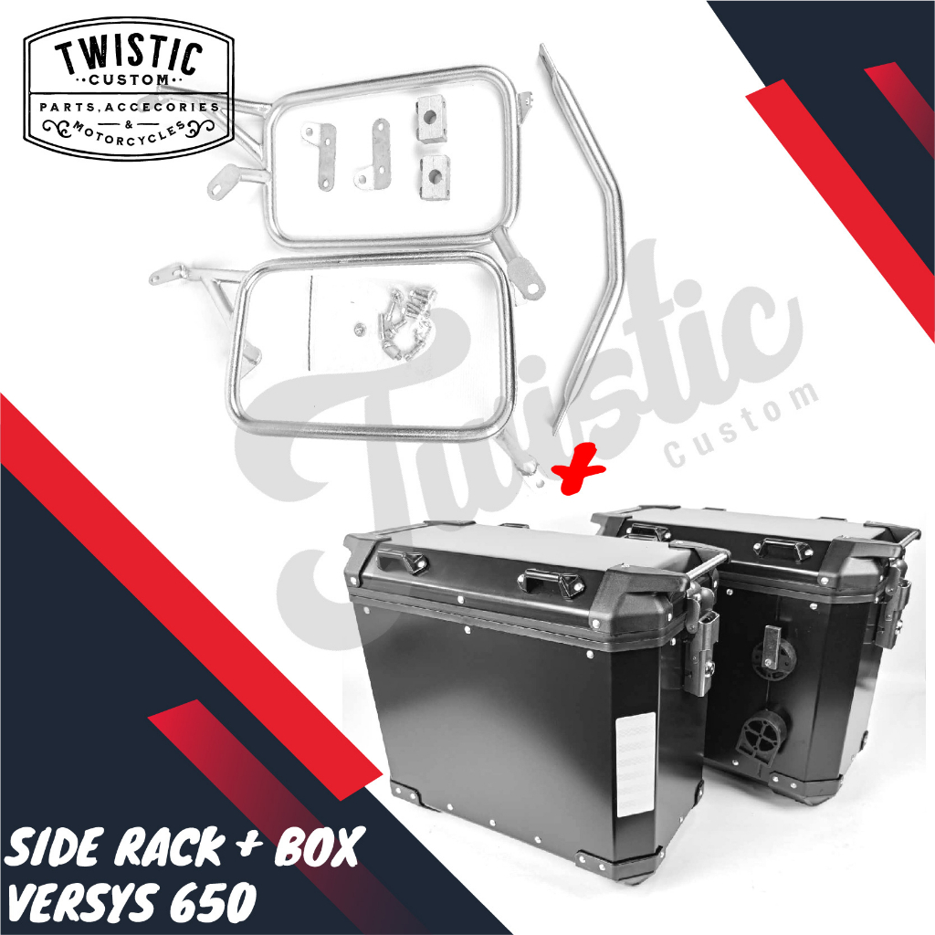 Side Box Tas Samping Pannier Rack Bracket Motor Kawasaki Versys 650