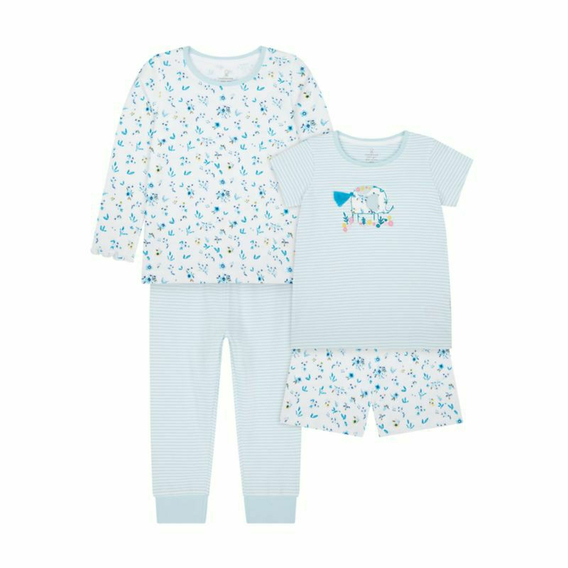 Mothercare Floral Elephant Pyjamas - 2 pack