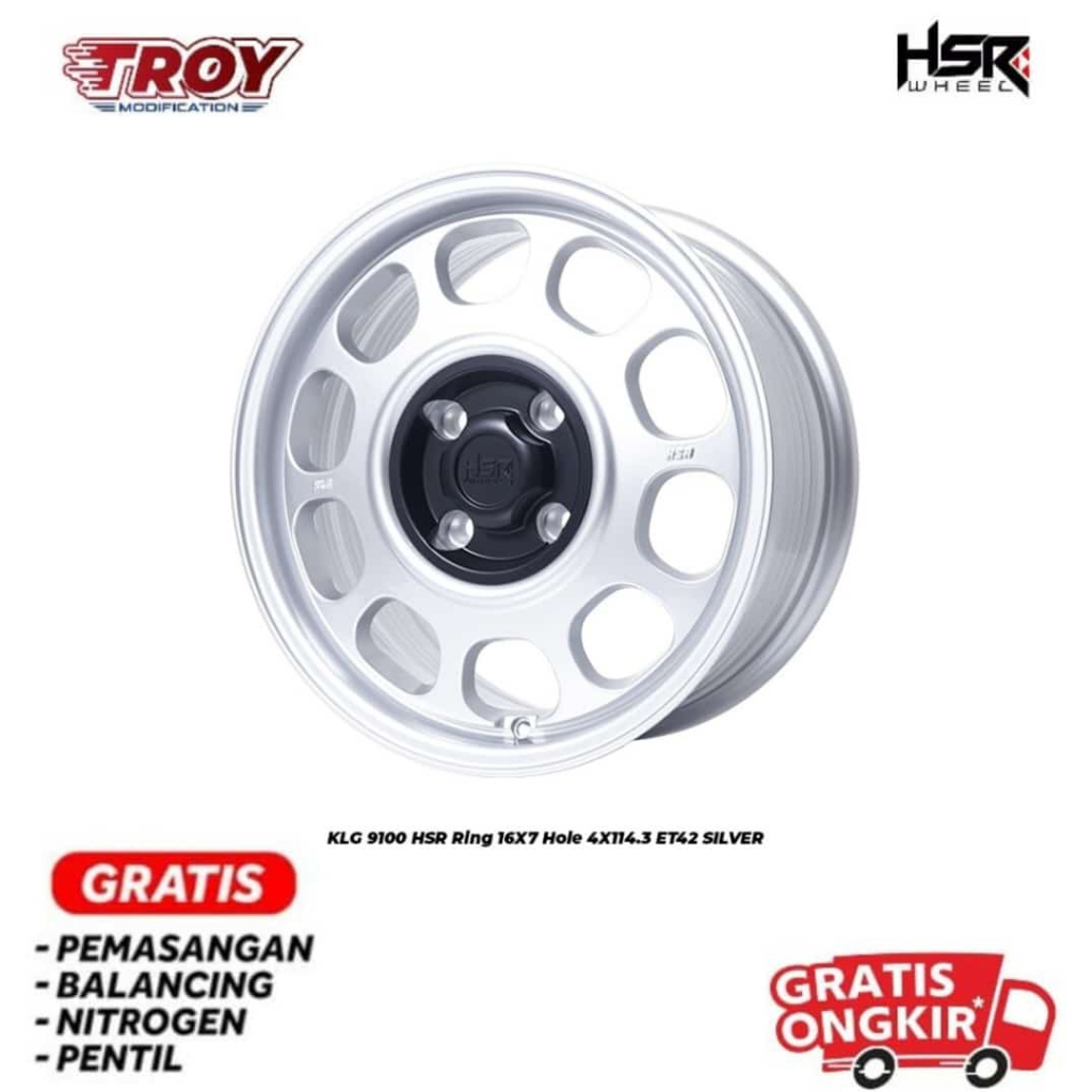 Velg Single Pcd R16 HSR KLG 9100 4X114,3 Avanza,Livina,Kijang,Xenia Dll