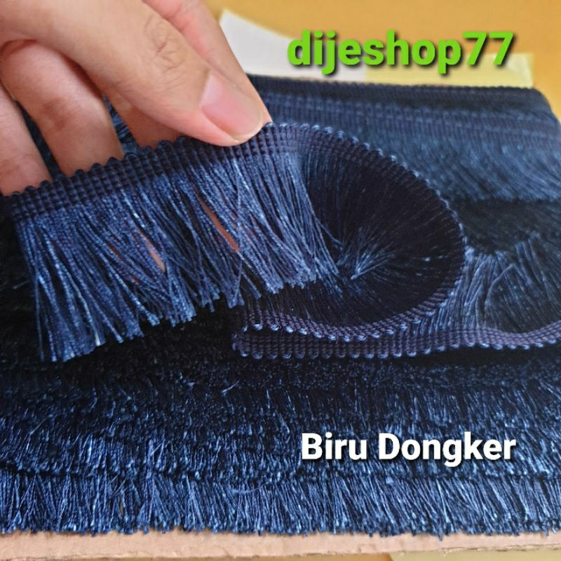 Renda Rumbai / Renda / Rumbai / Biru dongker / navy / rumbai sisir / rumbai halus / gombyok