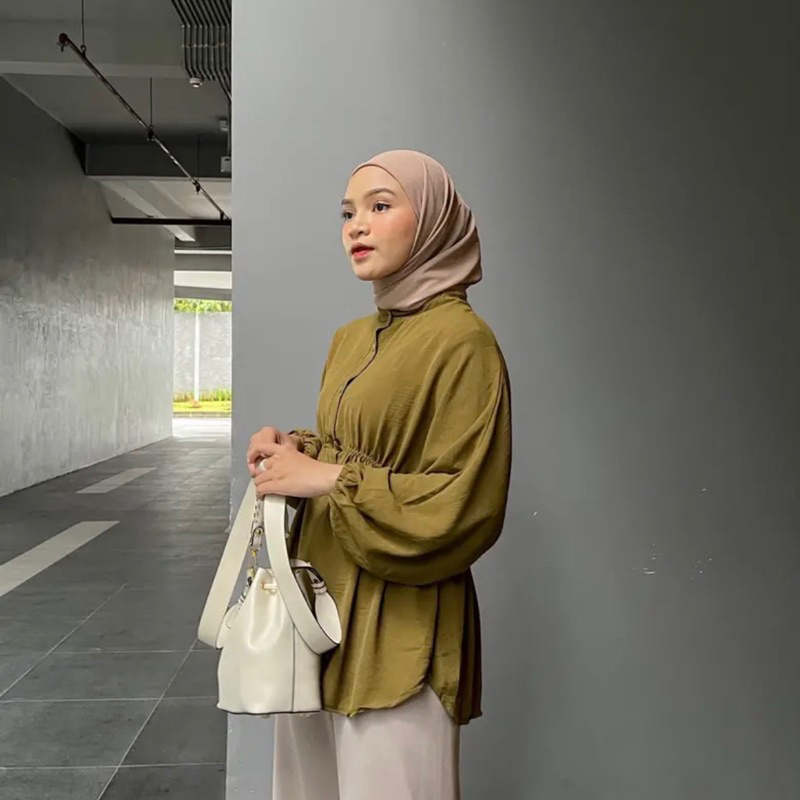 ISYANA BLOUSE SERUT TENGAH - Cirebon Cloth | Blouse Cringkel Oversize