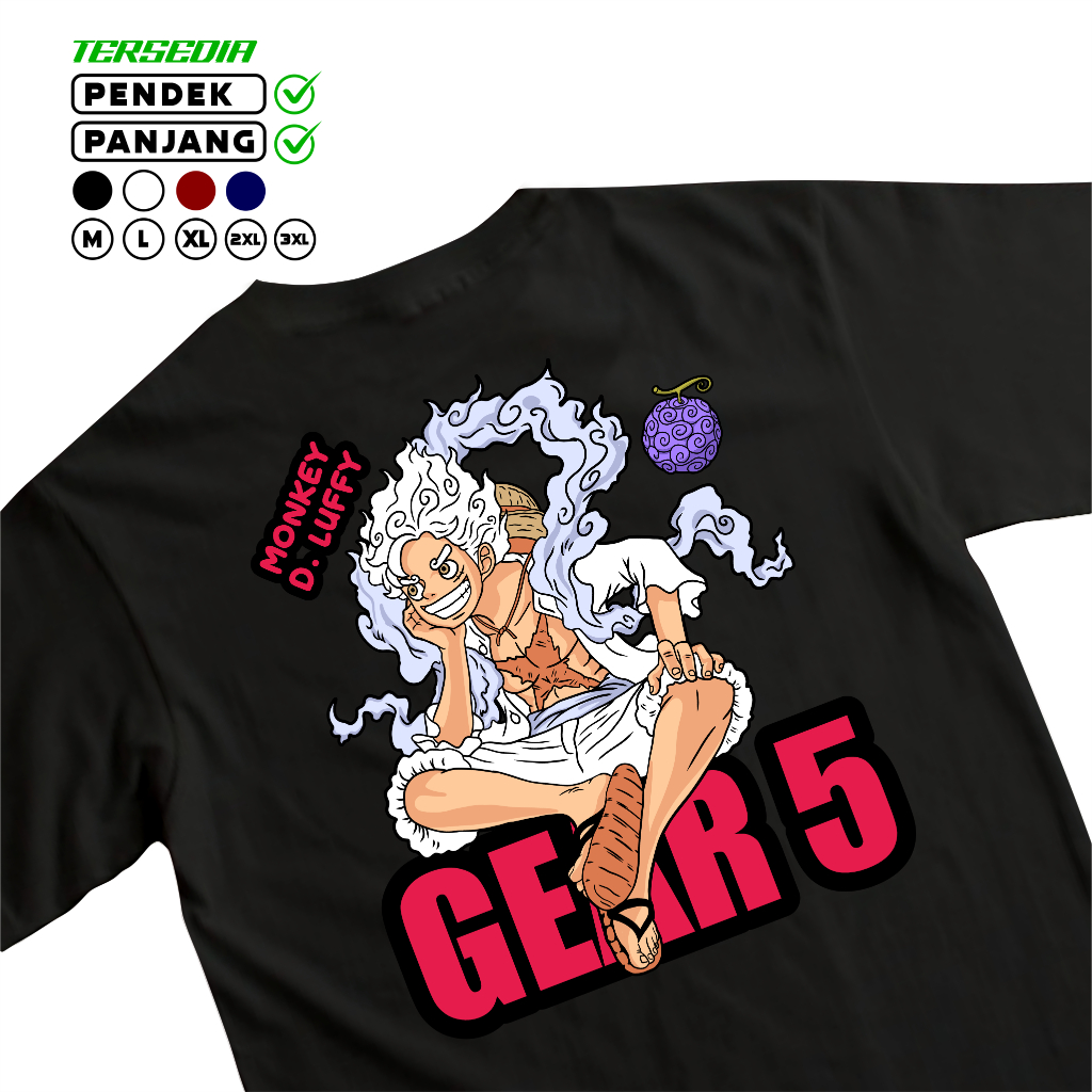 kaos one piece monkey d luffy gear 5