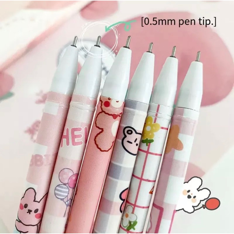 PULPEN GEL KARAKTER LUCU / PULPEN GEL 0.5mm / ALAT TULIS SEKOLAH KANTOR IMPORT