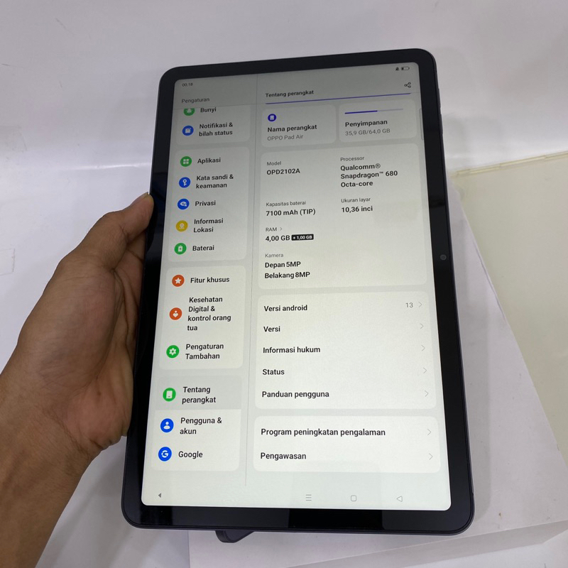 oppo pad air resmi