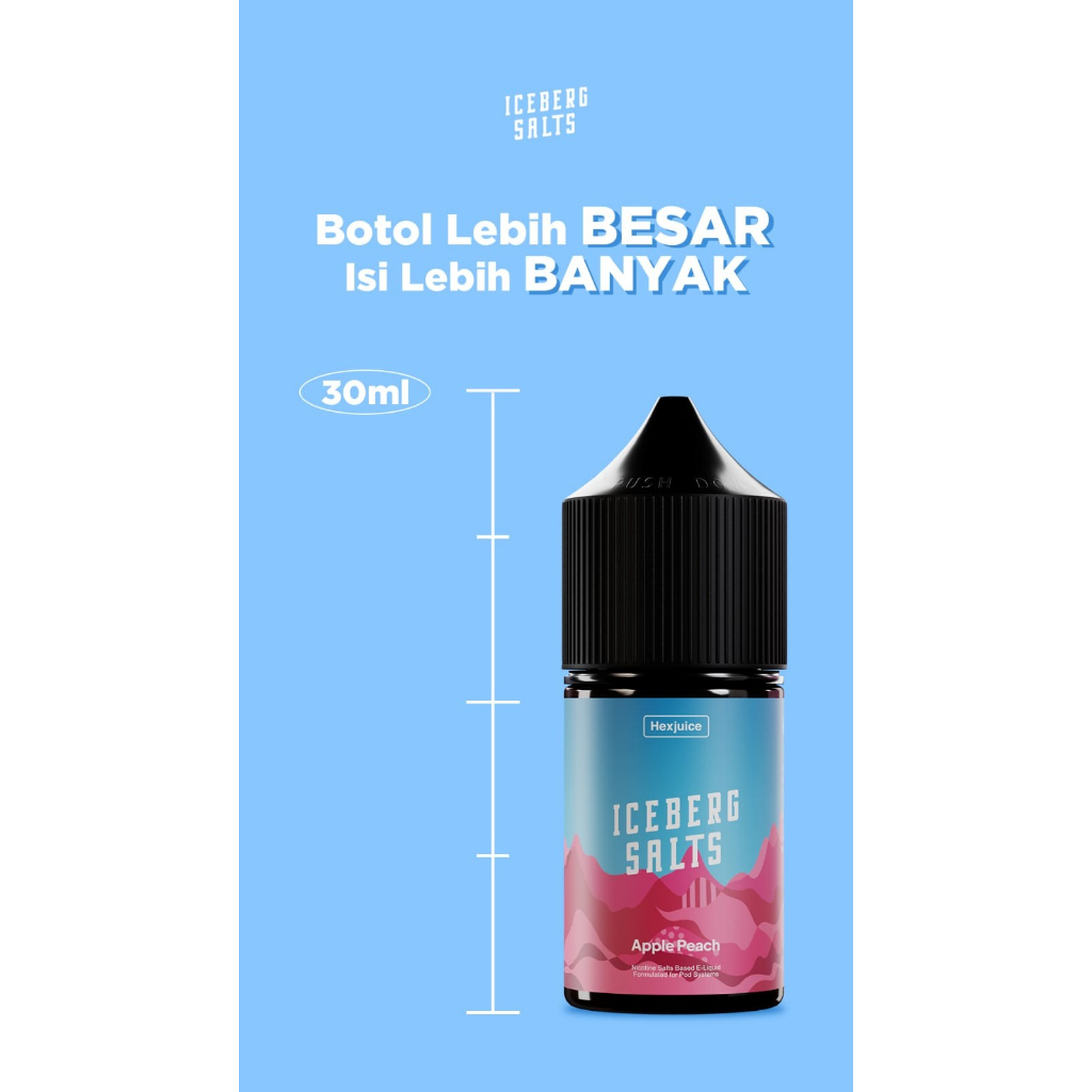 Iceberg Salts Apple Peach Salt Nic 30ML 30MG by Hex Juice