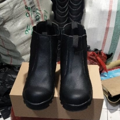 Safety safety Safety Safety Septi KingShoes Boot Hitam Karet Samping Safety kerja pabrik industri Proyek Murah Berkualitas Kuat Tahan Lama Safety