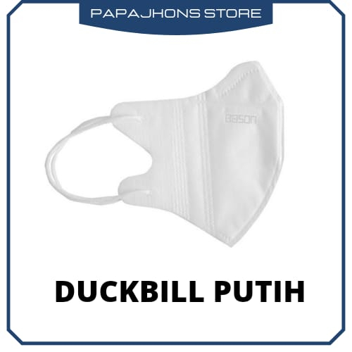 MASKER DUCKBILL PUTIH / HITAM 3D 3ply ISI 50pcs Setara Mouson Alkindo ( NON BOX )