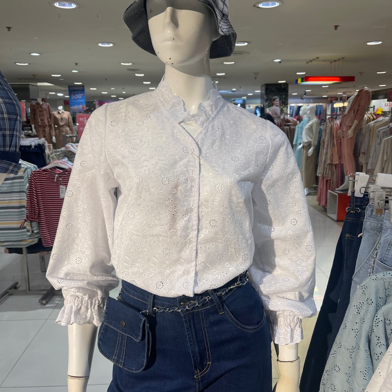 NEW BLOUSE PUTIH WANITA TRISET (S-XL)