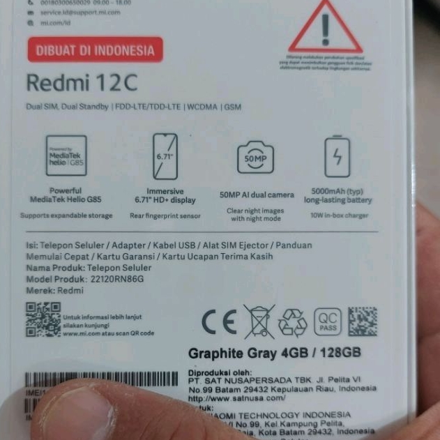 Xiaomi Redmi 12C 3/32 4/64 4/128 Garansi Resmi