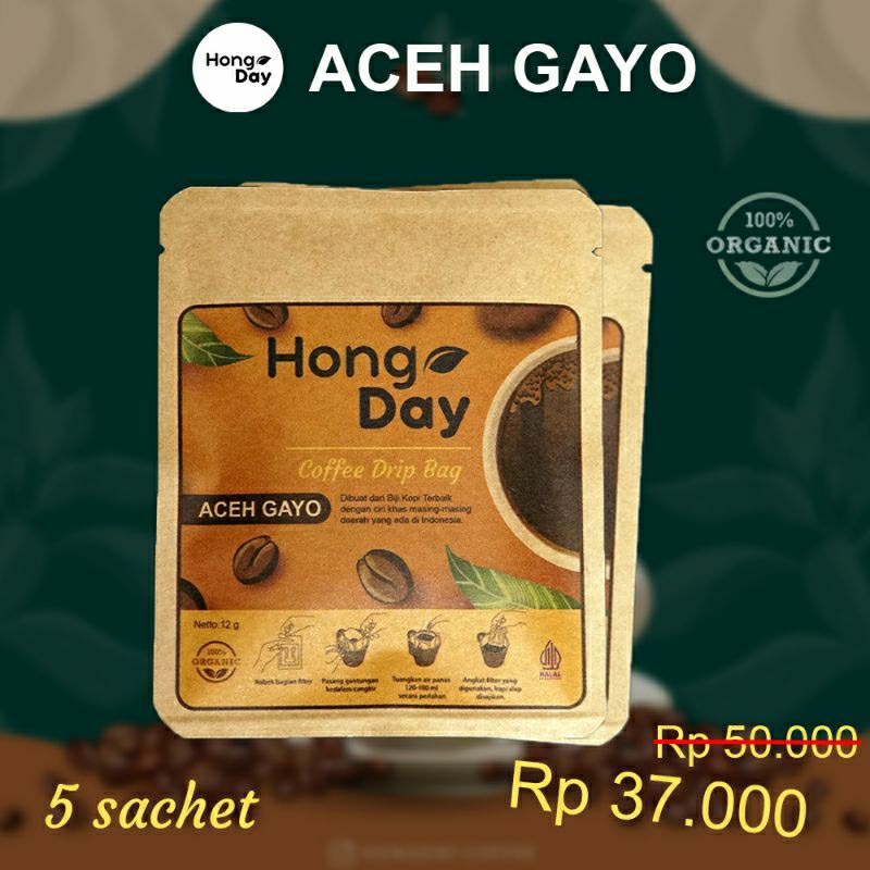 

Hongday Coffee Drip Bag Aceh Gayo