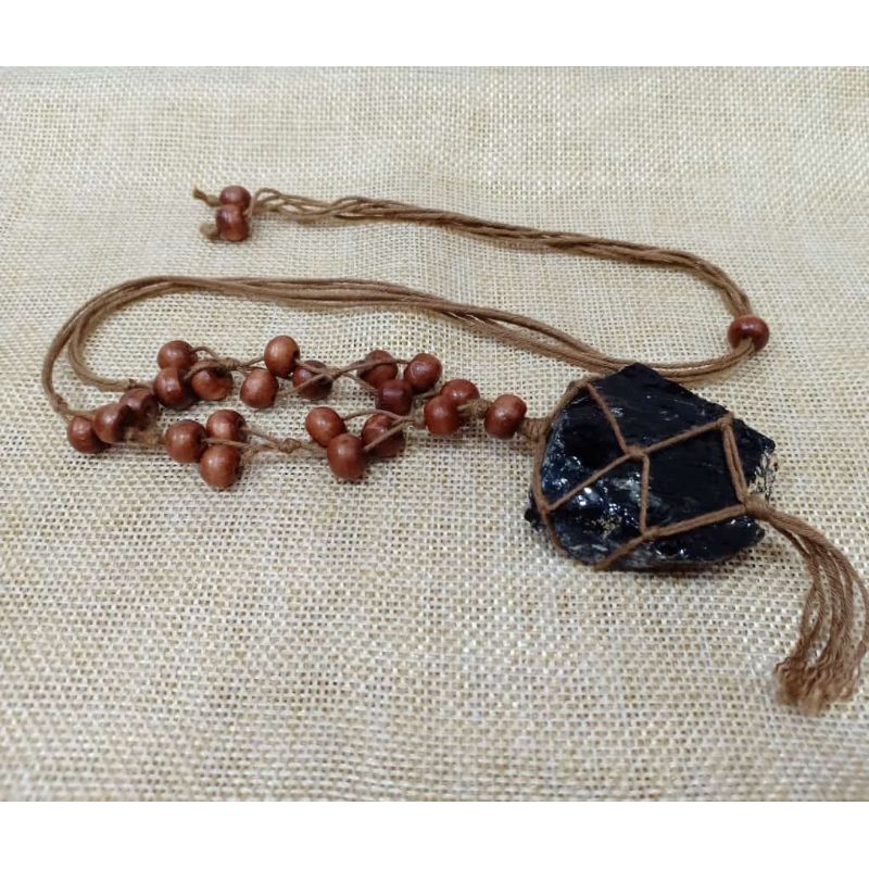 kalung batu etnik kalung bongkahan batu alam amathys kecubung kalimantan